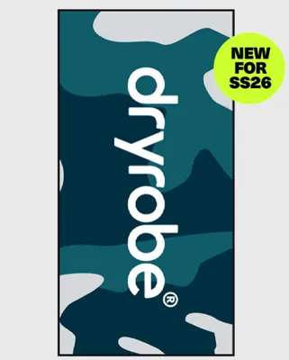 Produktbild von DRYROBE Strand Handtuch Blau Schwarz Camo