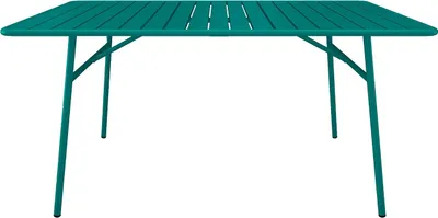 Produktbild von Gartentisch 160 cm lang aus Metall - Meeresblau - MIRMANDE by MYLIA