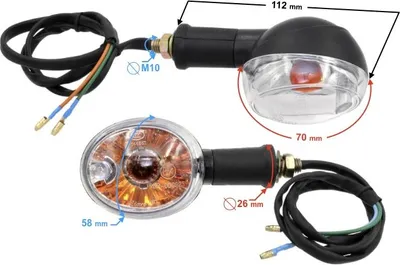 Obrázek produktu pro Přední Směrovky (Sada) Pro Moped Bojovník 1 - Bílá