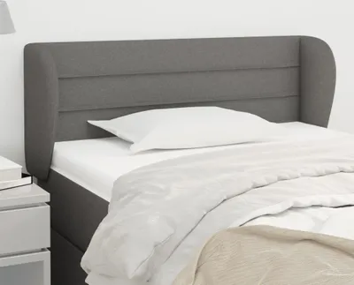 Produktbild von The Living Store Kopfteil mit Ohren Dunkelgrau 103x23x78/88 cm Stoff