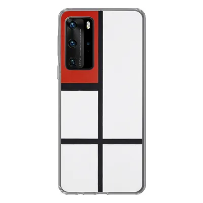 Produktbild von MuchoWow® Handyhülle Schutzhülle Hülle für Huawei P40 Pro Komposition - Piet Mondrian Silikon Softcase Handy Hülle - Schutz