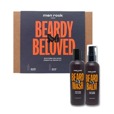 Productafbeelding van MenRock Beardy Beloved: Verzachtende shampoo voor baard, 100ml + balsem voor baard, 100ml
