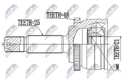 Produktbild von NTY Gelenksatz Antriebswelle Vorne Links Vorne Rechts für HYUNDAI i10 (IA) NPZ-HY-556