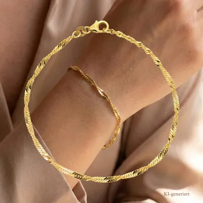 Produktbild von Armkette Singapur 2,2 mm breit echt Gold 333  (8 kt)