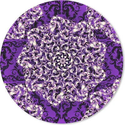 Produktbild von MuchoWow® Mauspad Mousepad Rosa - Lila - Muster - Barock 30x30 cm - Mousepads - Maus Mat - Pad - Mausunterlage - Tischunterlage - Schreibtischmatten