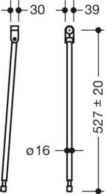 Produktbild von HEWI 950.50B027XA 92 Bodenstütze f. SKG 801.50., matt,