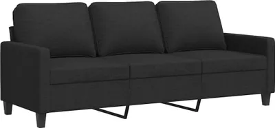 Immagine prodotto di vidaXL divano a 3 posti nero 180 cm in tessuto