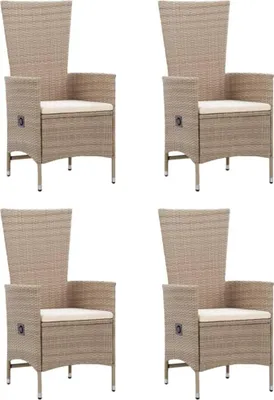 Produktbild von vidaXL 5-tlg. Garten-Essgruppe Beige