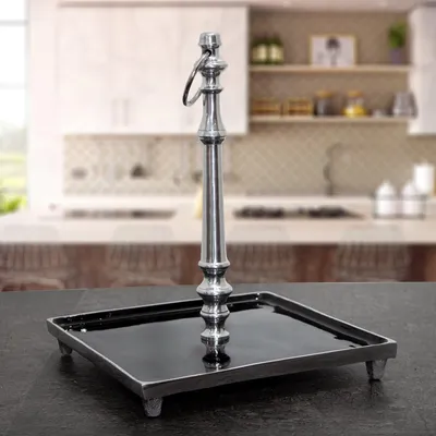 Produktbild von Etagere, 1 Etage, Eckig, Aluminium, Schwarz, Flach