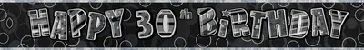 Produktbild von 30. Geburtstag | Banner schwarz / silber