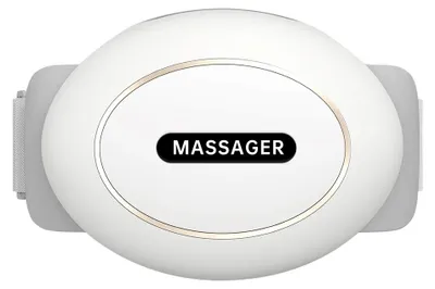 Produktbild von Automatisches Bauchmassagegerät - Elektrisches Massagegerät HRF01 - Bauch- und Taillenmassage - Für Rücken Nacken Beine - Mit Batterie - Weiß