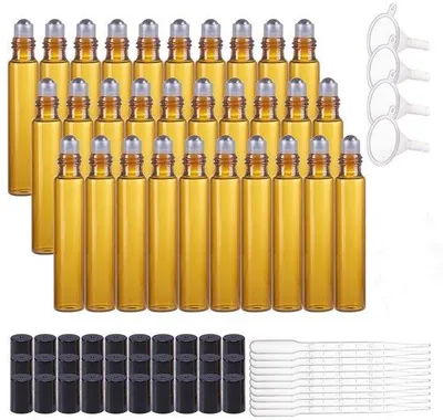 Obrázek produktu pro 30 kusů lahviček – objem 10 ml, sklo – opakovaně plnitelné nádoby