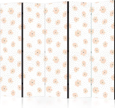 Immagine prodotto di paravento 5 pezzi in tessuto non tessuto monofacciale - Children Flowers II 225x172 cm Per bambini b-C-0263-z-c