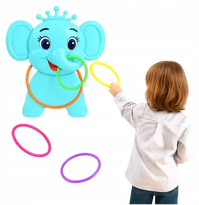 Produktbild von Ringwurfspiel Elefant Kinderspiel Geschicklichkeitsspiel