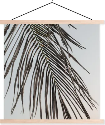 Produktbild von MuchoWow® Textilposter Sommer - Blatt - Palme 60x60 cm mit holzfarbenen Rahmen - Wanddekoration