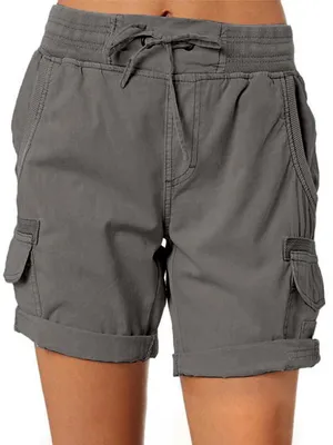 Produktbild von Imuedaen Damen Cargo Shorts Sommer Casual Kurze Hosen Bermuda Stoffhose Outdoorh