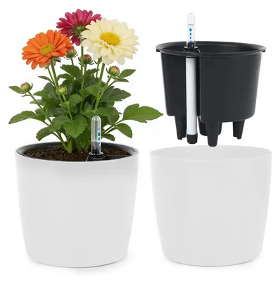 Obrázok produktu pre Samozavlažovací kvetináč pre izbové rastliny - 18 cm, biely