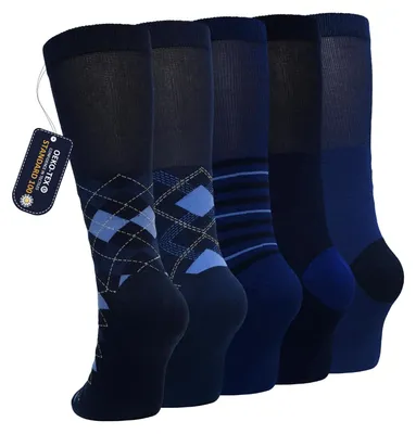 Imagen del producto de Solidchoice - Calcetines de vestir de algodón para hombre, sin goma elástica