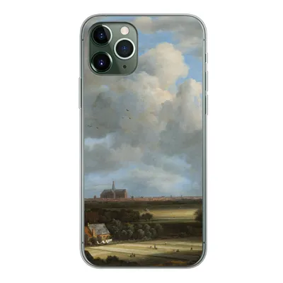 Produktbild von MuchoWow® Handyhülle Schutzhülle Hülle für iPhone 11 Pro Ansicht von Haarlem mit Tribüne - Gemälde von Jacob van Ruisdael Silikon Softcase Handy Hülle - Handy