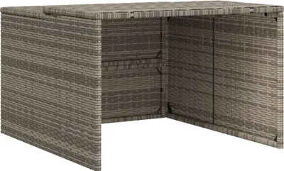 Produktbild von vidaXL Mähroboter-Garage Grau 86x90x52/57 cm Poly Rattan