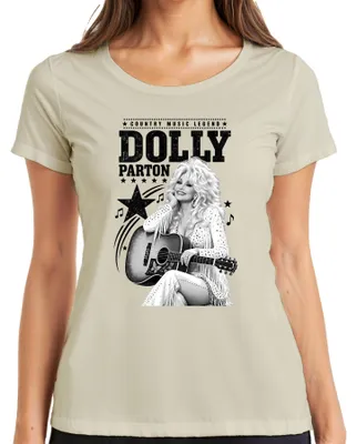 Produktbild von Dolly Parton Country Music Legend Western Gitarre Nashville Jolene Damen T-Shirt, Natur, L
