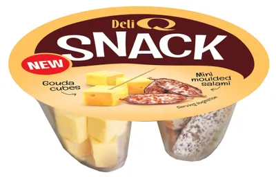 Zdjęcie produktu dla DELI Q SNACK Gouda kostki/ Mini Salami Pleśniowe 100g