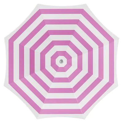 Produktbild von Sonnenschirm - fuchsia/weis - gestreift - 180 cm - UV-Schutz