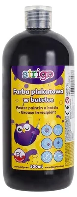 Image de Peinture pour affiches en flacon 500ml noir STRIGO