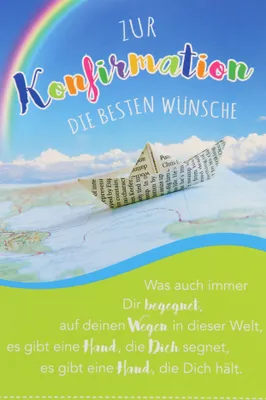 Produktbild von SUSY CARD Konfirmationskarte "Papierschiffchen"
