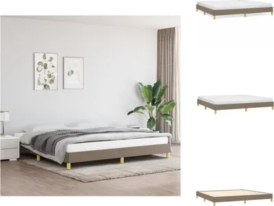 Produktbild von vidaXL Bettgestell Taupe 200x200 cm Stoff -  Betten & Bettgestelle