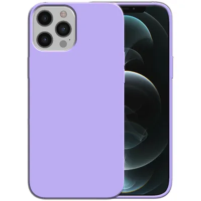 Produktbild von Smartphonica Siliconen hoesje voor iPhone 12 Pro Max  case met zachte binnenkant - Paars