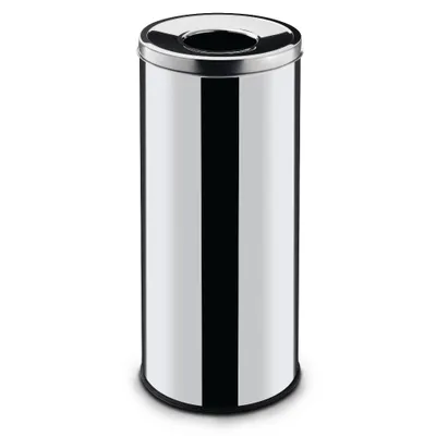 Image de Poubelle en acier inoxydable Alda, 45 litres, modèle 603, finition brillante