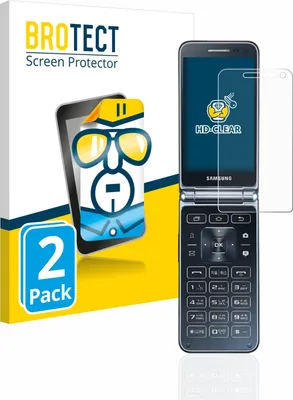 Produktbild von 2x Für Samsung Galaxy Folder 2 Schutzfolie BROTECT Displayschutz Display Schutz Folie Klar Transparent