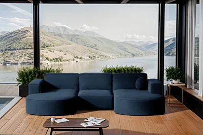 Produktbild von Kaiser Möbel Gartenmöbel Ecksofa,Couch ,Sofa U-Form Garten Modena Studio U Patio Marineblau