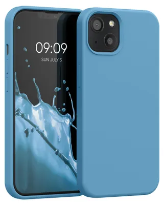 Produktbild von kwmobile Handyhülle für iPhone 13 Hülle, für iPhone 13 Case - Hülle Silikon - kabelloses Laden - Vintage Blue