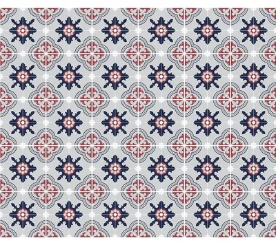 Productafbeelding van Zelfklevende tegelstickers voor keuken en badkamer – 30 tegelstickers, Azulejos Laurina – 30 stickers, 20 x 20 cm