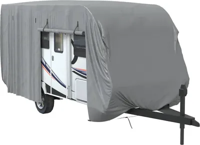Produktbild von vidaXL Schutzhülle für Wohnwagen Grau 670x250x220 cm Vliesstoff