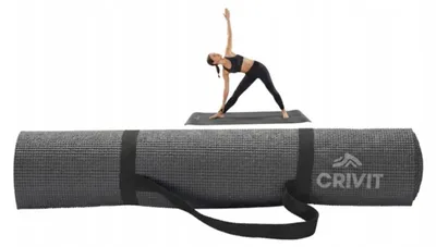Produktbild von Crivit Yogamatte HG10708B rutschfest mit Tragegurt 183x61cm