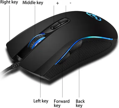 HXSJ V700BW+A869 USB Computer Tastatur und Maus Kit mit 61-Tasten, kabelgebundene RGB-Hintergrundbeleuchtung + kabelgebundene Gaming-Maus, bunte