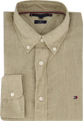 Produktbild von Tommy Hilfiger Hemd beige Button-Down normale Passform Leinen