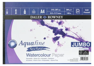 Obrázek produktu pro Daler Rowney D431231409, blok akvarelového papíru s texturou, formát A4, gramáž 300 g/m²