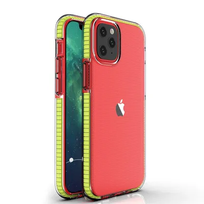 Produktbild von Spring Case Gelhülle mit buntem Rahmen für iPhone 13 mini gelb