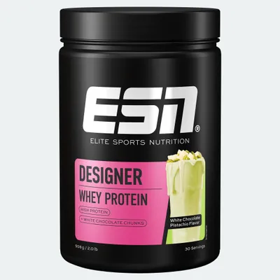 Productafbeelding van ESN Designer Whey 908g - Smaak: Witte Chocolade en Pistache