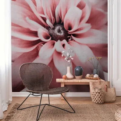 Produktbild von Profhome 382701-GU Fototapete Blumen matt rosa weiß grau 3,71 m x 2,8 m