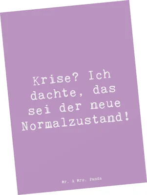 Produktbild von Mr. & Mrs. Panda Grußkarte Spruch Gelassenheit in Krisen - Lavendeltraum - Geschenk, Entspannung, alltägliche Herausforderungen, Krisenbewältigung, Postkarte, Gefühl