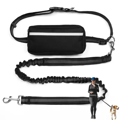 Joggingleine für Hunde mit Bauchgurt, verstellbar, reflektierend