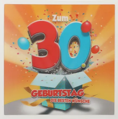 Produktbild von Depesche 3D Klappkarte 002 zum 30. Geburtstag