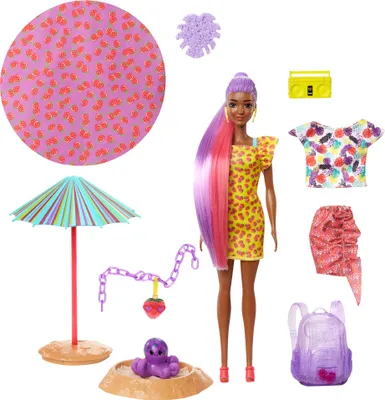 Produktbild von Barbie Color Reveal Schaumspaß-Erdbeere Puppe mit 25 Überraschungen