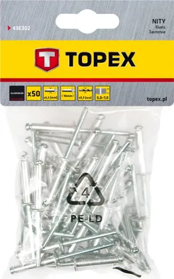 Produktbild von 50x TOPEX Niet 43E302 3.2mm 10mm Aluminium