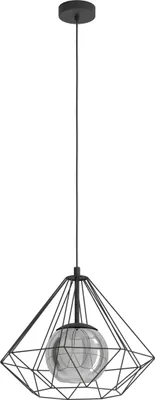 Produktbild von VERNHAM Hängeleuchte Hängelampe Pendellampe Pendelleuchte - H110 x Ø44,5 cm - schwarz - 1X40W exkl. - IP20